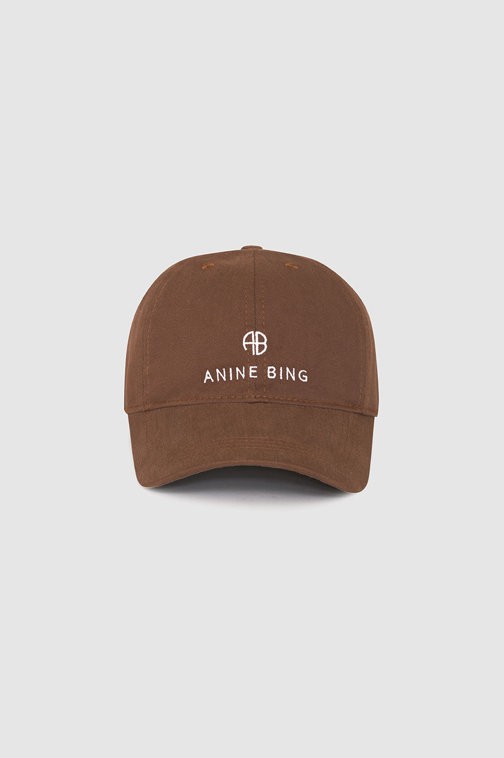 ANINE BING Jeremy Baseball Cap in Dark Camel