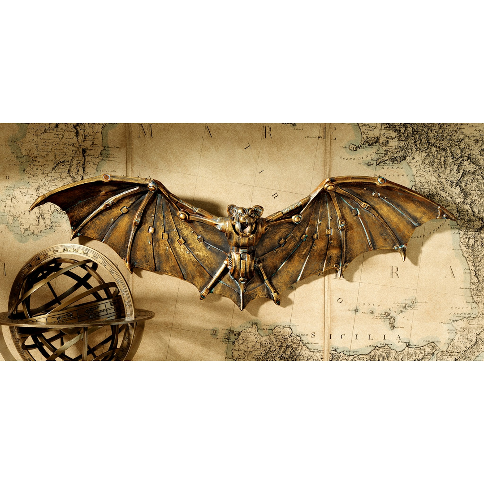 Cyber Bat Steampunk Wall Sculpture